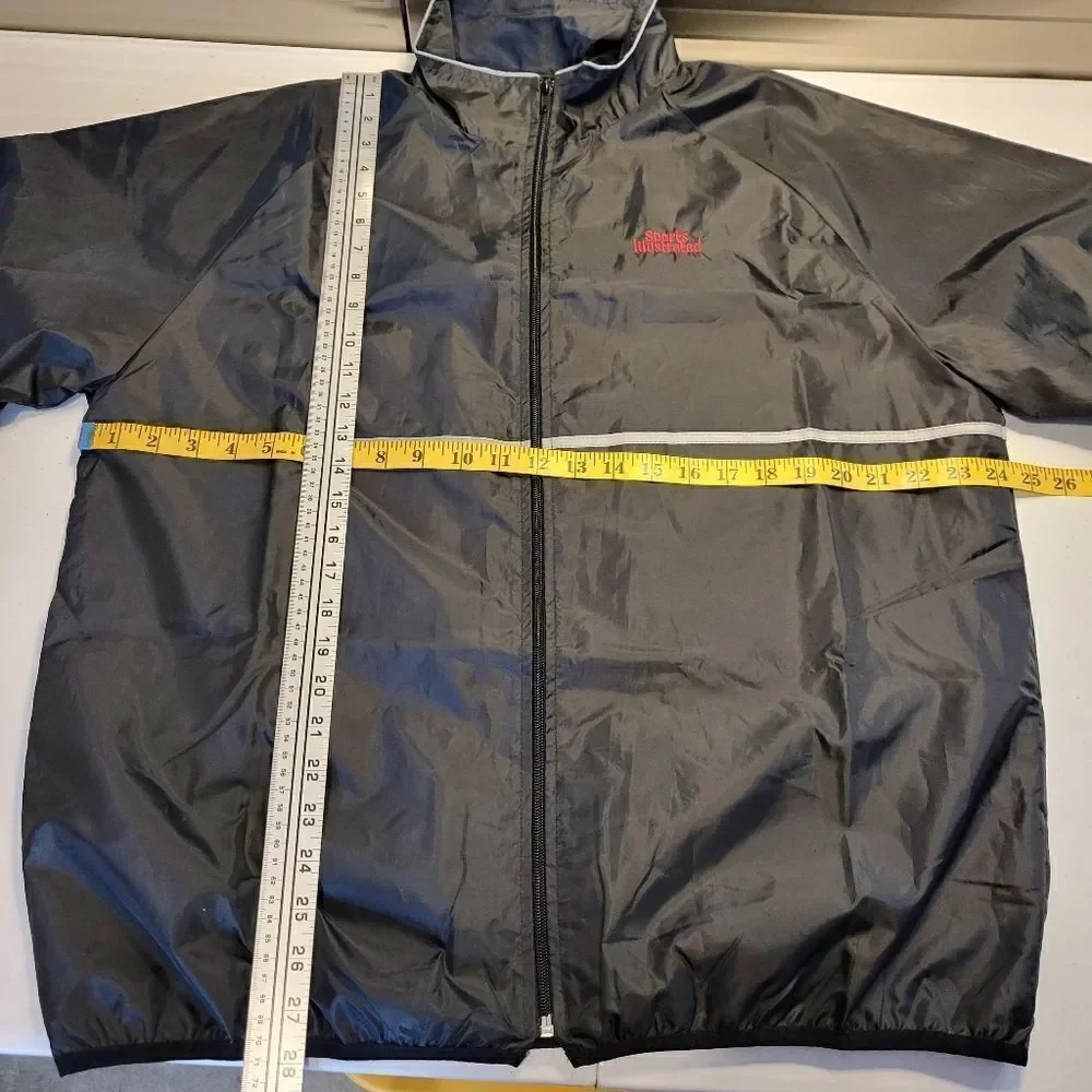 Sports Illustrated Men's XL Black Full Zip Windbreaker